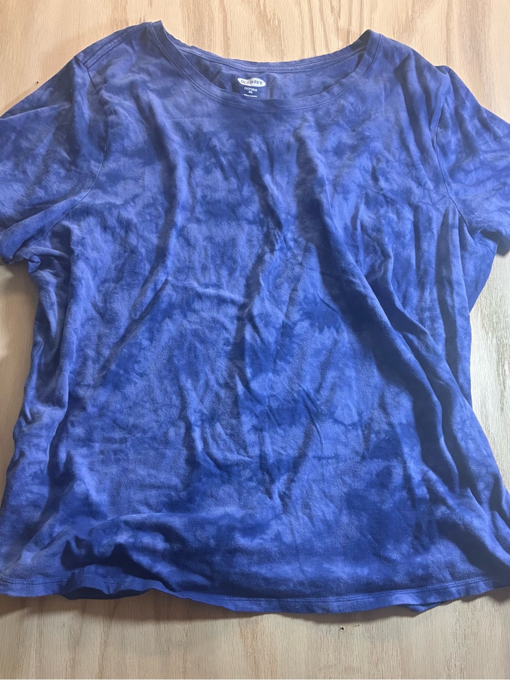 Old Navy Blue Tie Dyed Short-Sleeve Women’s Tee XXL